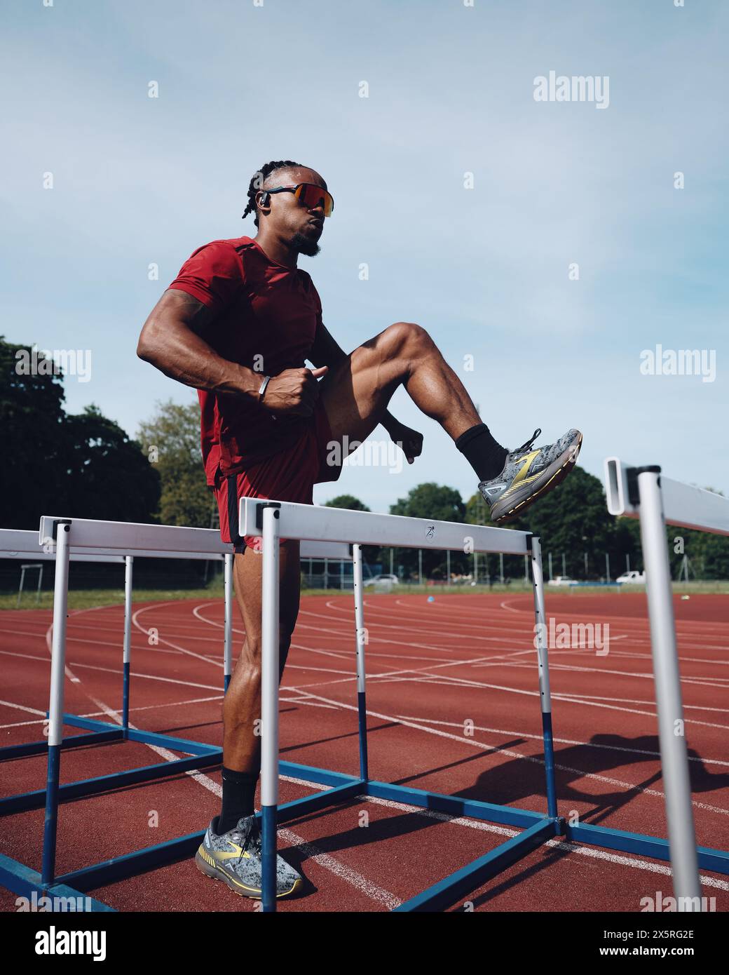 Mile End, Großbritannien. Mai 2024. US-amerikanischer Chris Royster während des Trainings zur Vorbereitung der Olympischen Spiele 2024 in den Vereinigten Staaten. Quelle: George Tewkesbury/Alamy Live News Stockfoto