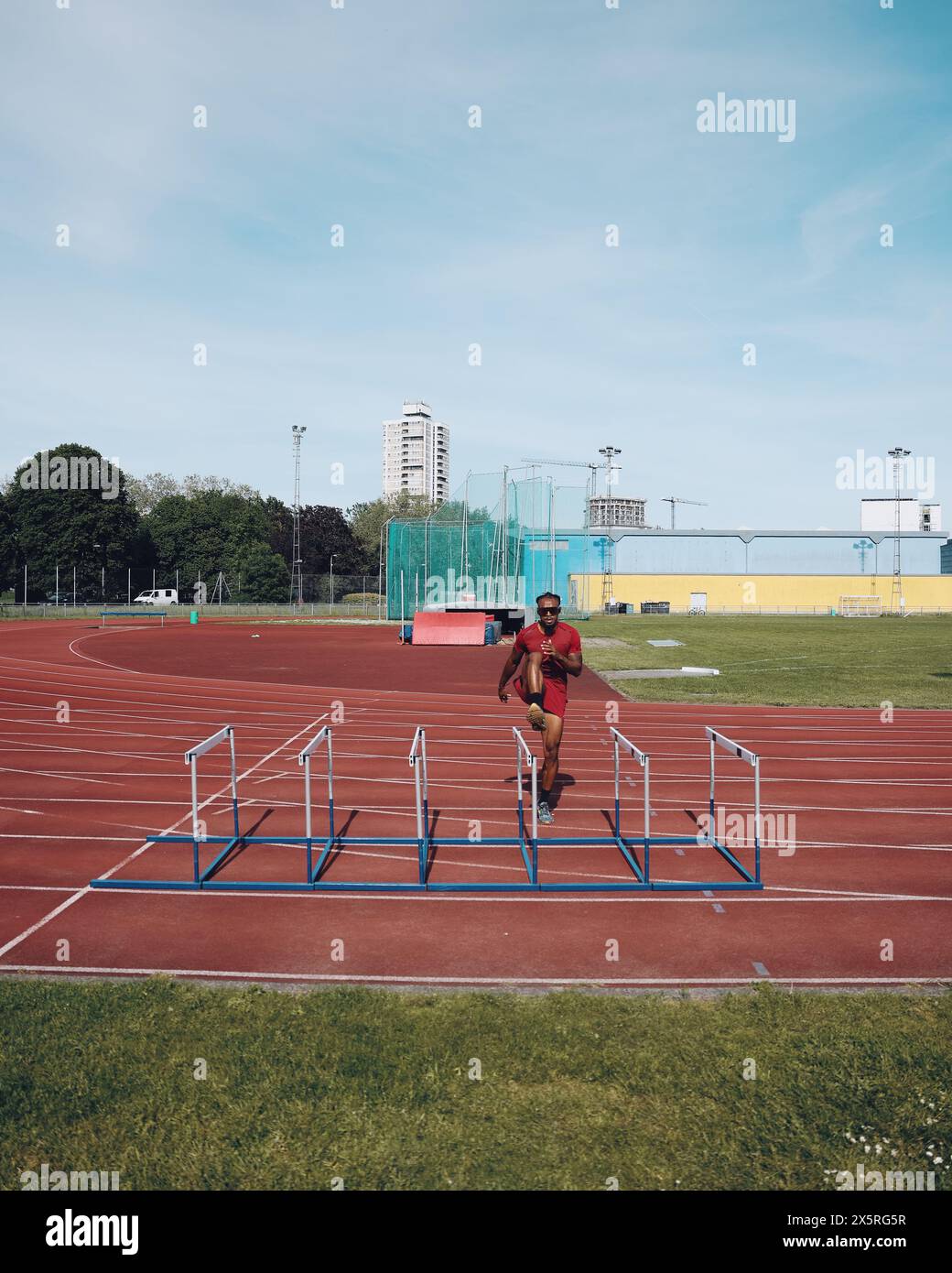 Mile End, Großbritannien. Mai 2024. US-amerikanischer Chris Royster während des Trainings zur Vorbereitung der Olympischen Spiele 2024 in den Vereinigten Staaten. Quelle: George Tewkesbury/Alamy Live News Stockfoto