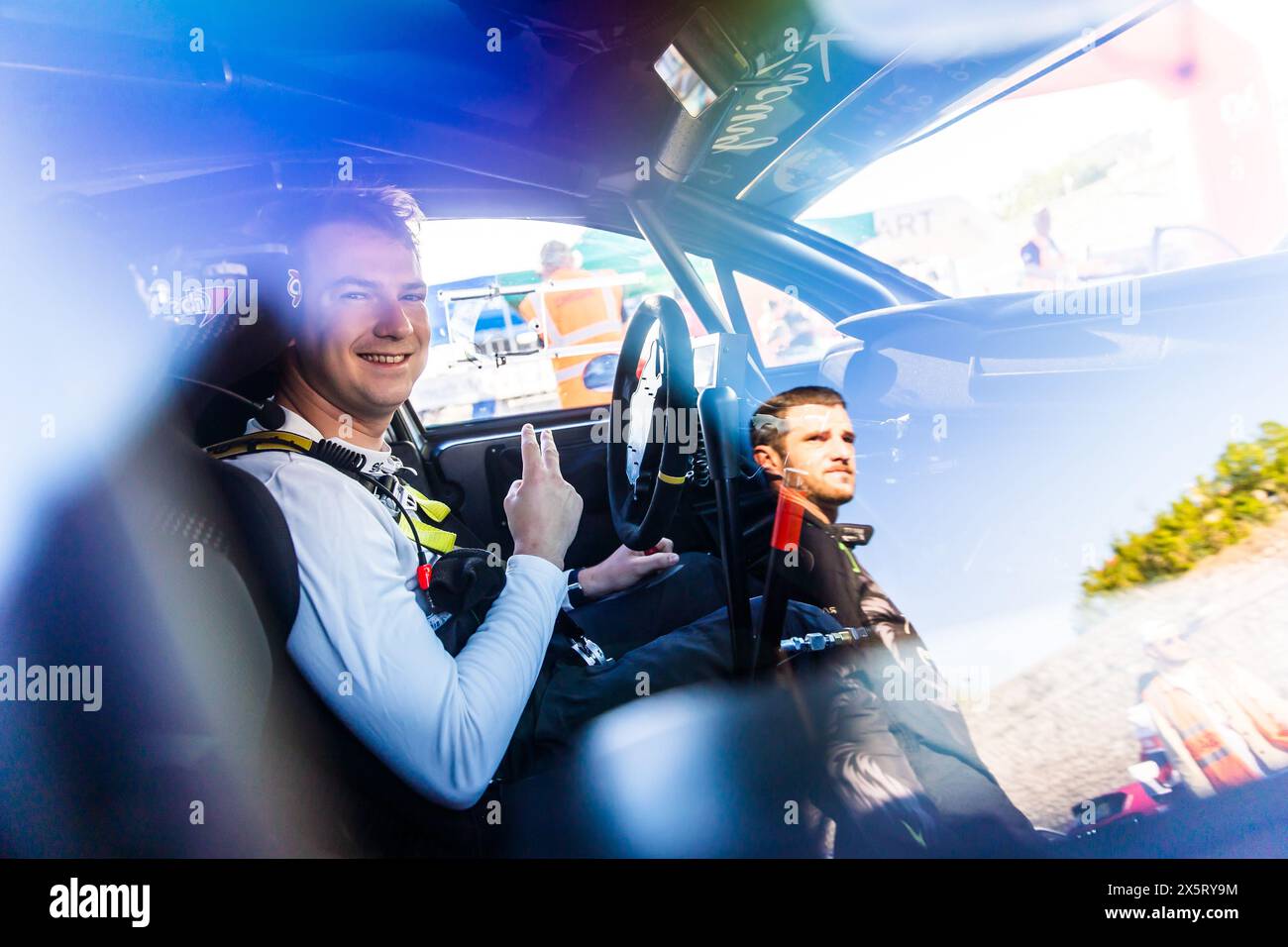 Antibes, Frankreich. Mai 2024. BREITTMAYER Emile, THOMAS Alexis, Citroen C3 Rally2, Porträt während der Rallye d'Antibes - Côte d'Azur 2024, 3. Runde des Championnat de France des Rallyes 2024, vom 10. Bis 11. Mai in Antibes, Frankreich - Foto Bastien Roux/DPPI Credit: DPPI Media/Alamy Live News Stockfoto