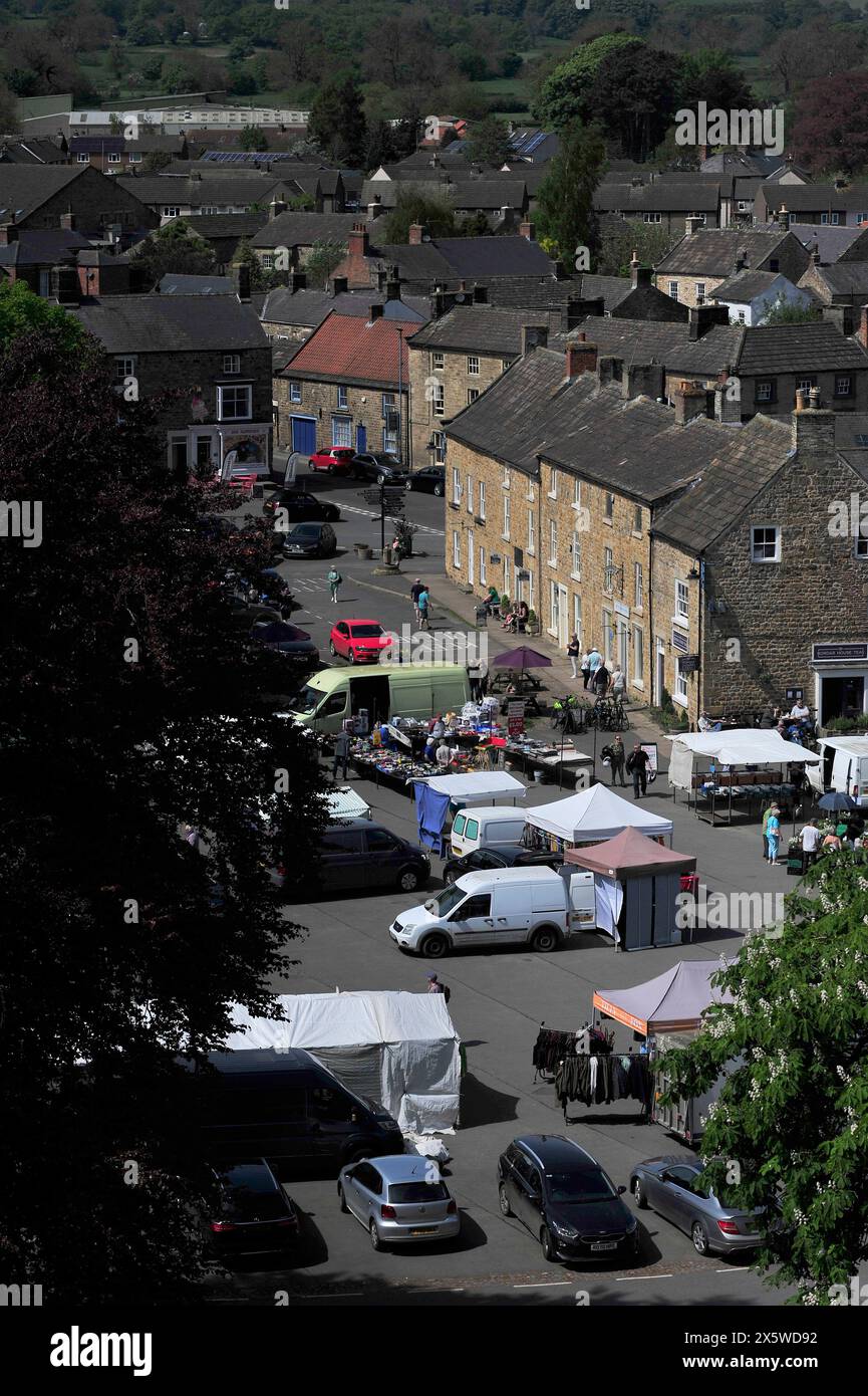 Masham Marktplatz North Yorkshire Stockfoto