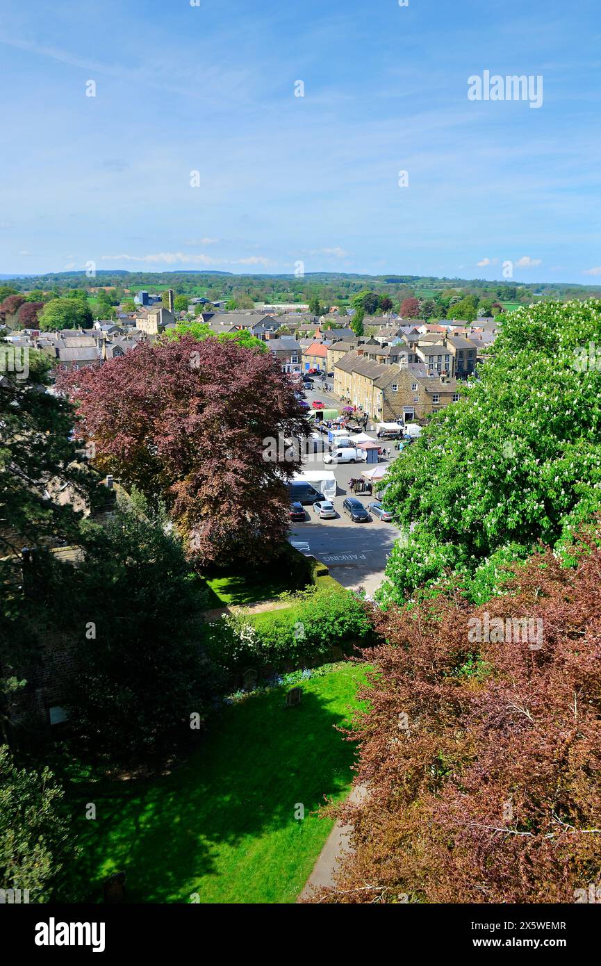 Masham Marktplatz North Yorkshire Stockfoto