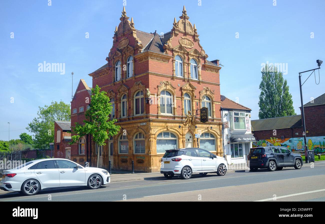 Das Bull Inn, Beverley Road, Hull, East Yorkshire, Großbritannien wurde im Rahmen des Beverley Road Townscape Heritage Scheme renoviert. Stockfoto