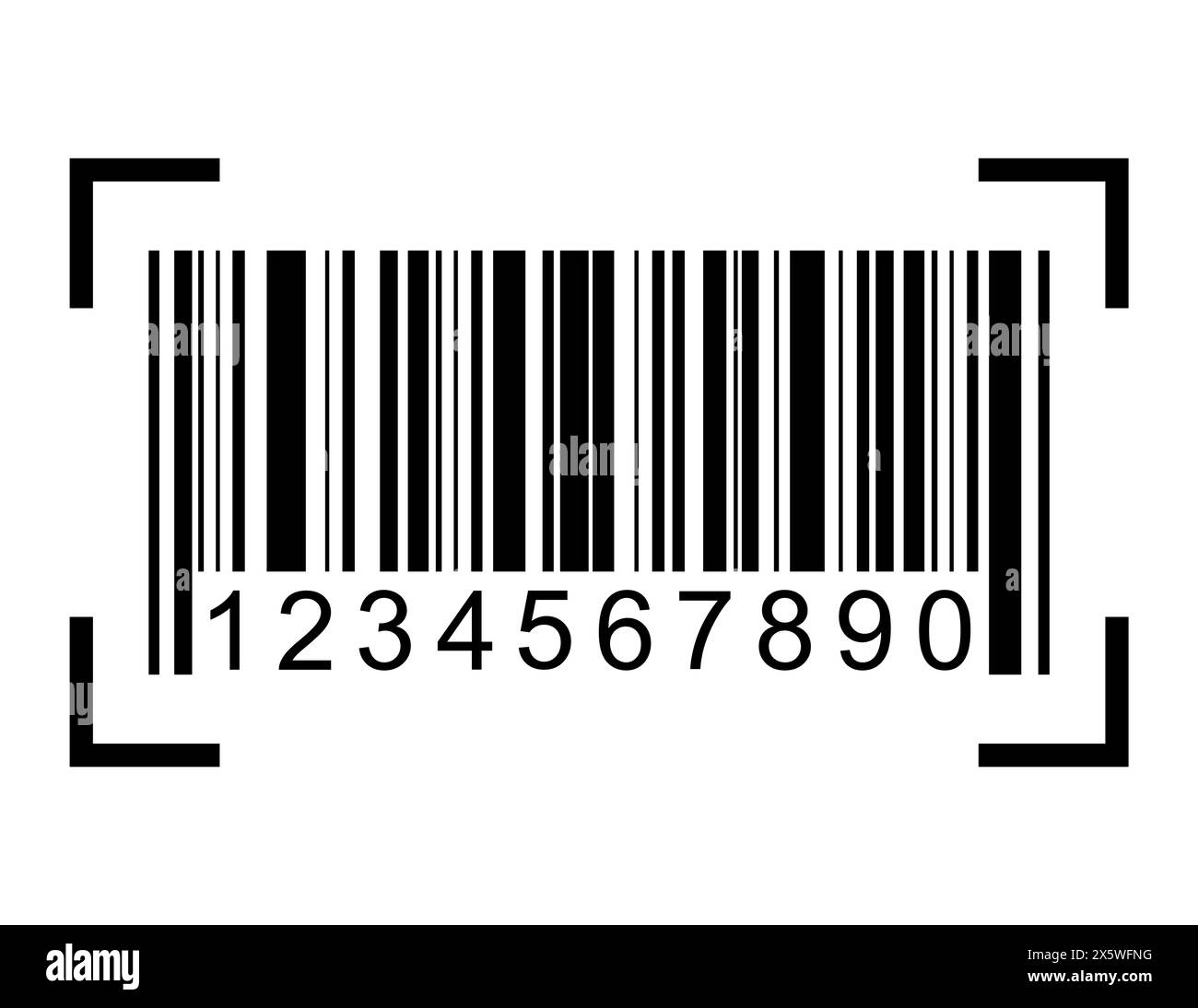Barcode-Vektorsymbol. Barcode für flaches Web-Design. Isolierte Darstellung. Stock Vektor