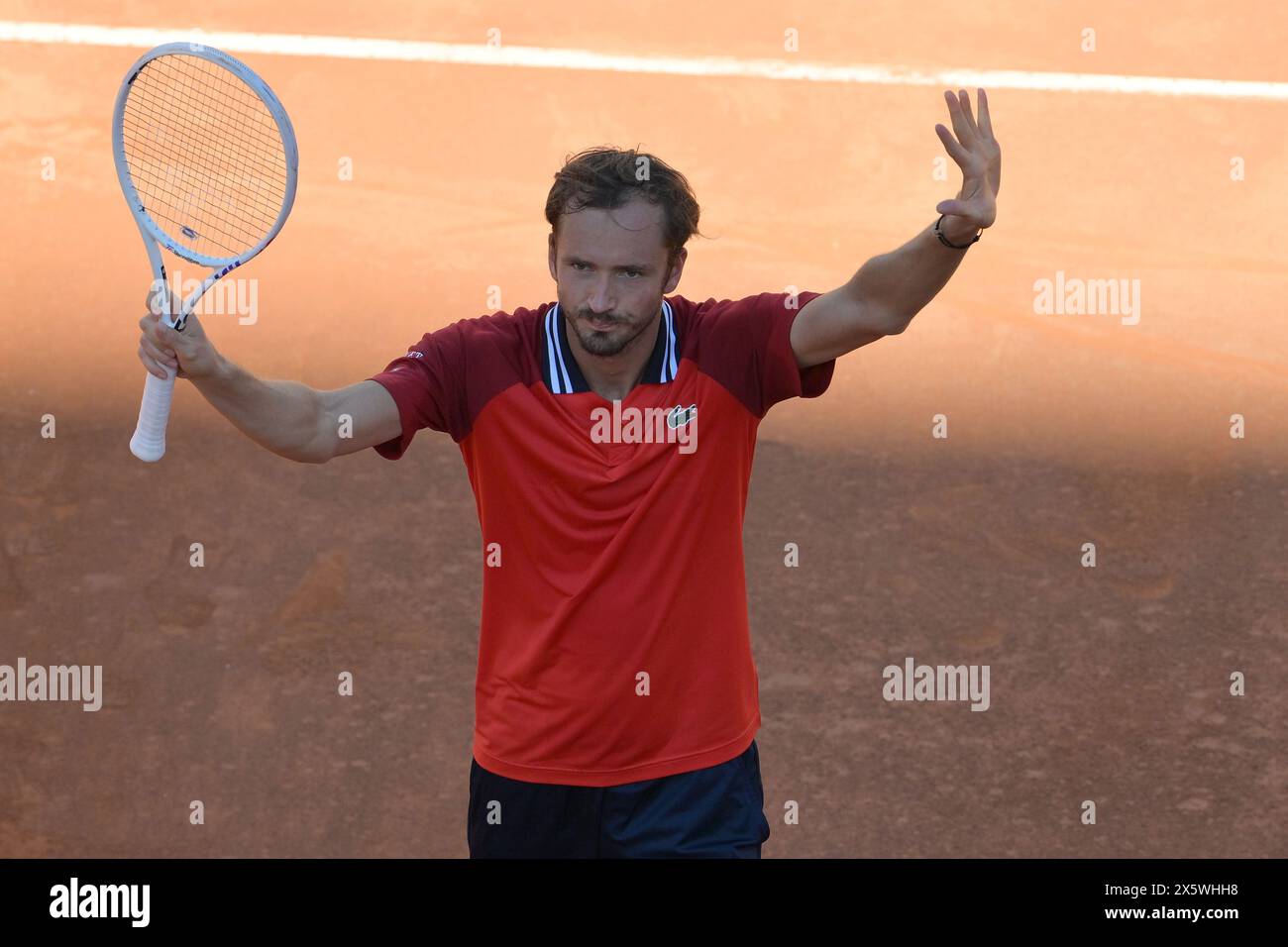 Roma, Italien. Mai 2024. Daniil Medwedev (RUS) Jack Draper (GBR) während ihres Spiels gegen Jack Draper (GBR) beim Italian Open Tennis Turnier in Rom, Donnerstag, 11. Mai 2024. (Alfredo Falcone/LaPresse) Credit: LaPresse/Alamy Live News Stockfoto