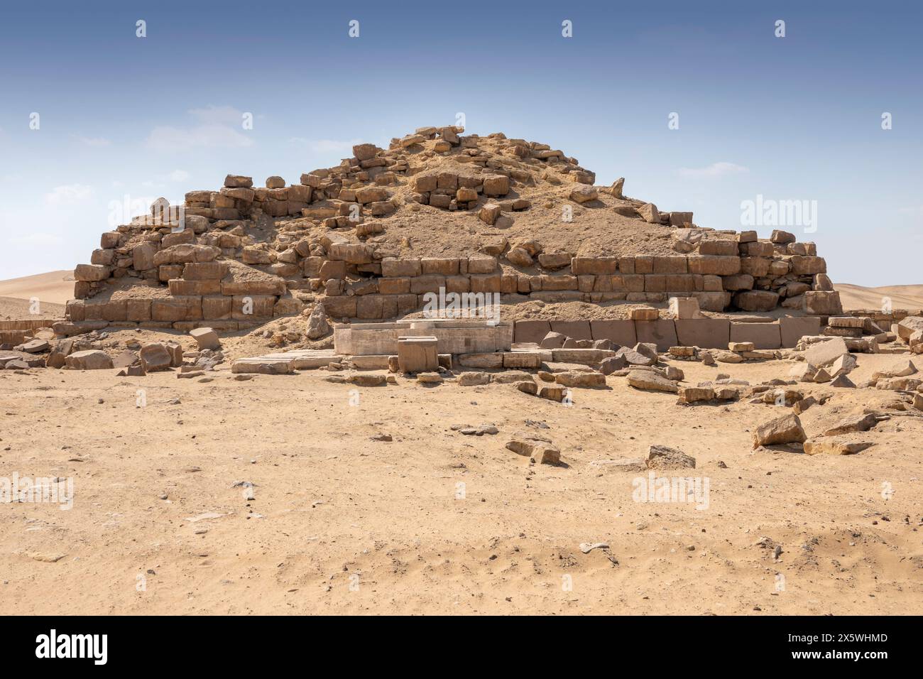 Der Sonnentempel von Niuserre in Abu Ghurob in der Nähe von Abu Sir, Kairo, Ägypten Stockfoto