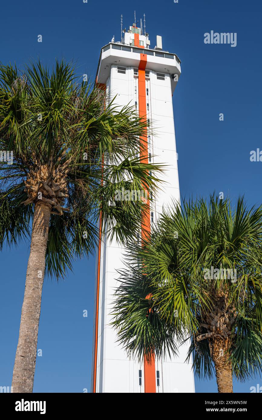 Die Citrus Tower, 1956 als Aussichtsturm über ausgedehnte Zitrushaine in Zentral Florida, in Clermont, Florida gebaut. (USA) Stockfoto