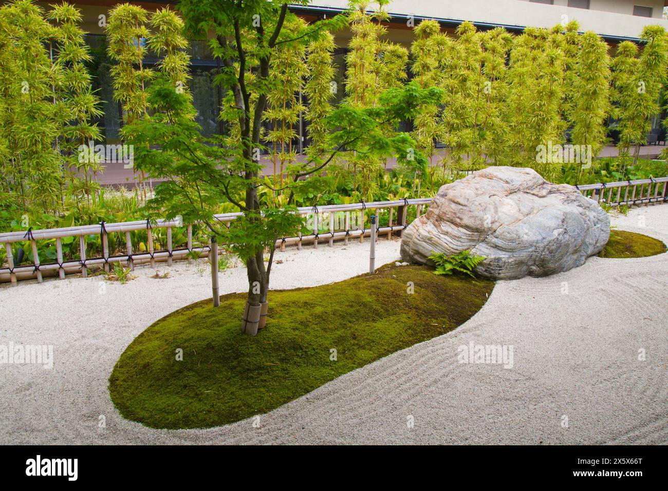 Japan, Inuyama, Hotel Indigo, Garten, Stockfoto