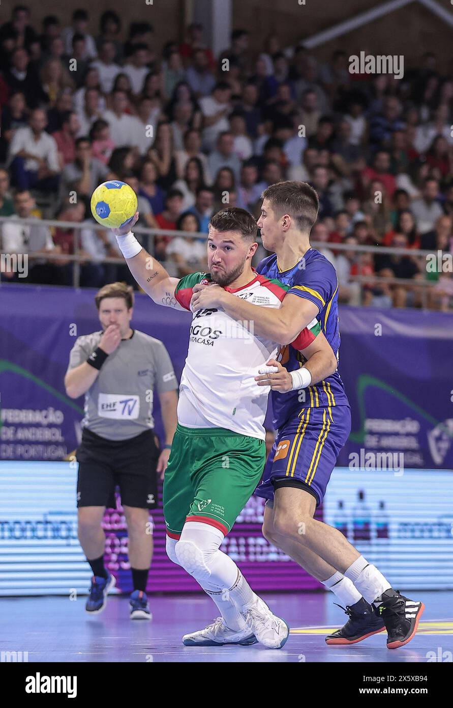 Guimarães, 05/2024 - A selecçaõ Nacional de Andebol AA de Portugal defrontou esta tarde no Pavilhão da Unidade Vimaranense a Seleção da Bósnia Herzgovina. Miguel Mart#ns (Miguel Pereira/Global Imagens) Credit: Atlantico Press/Alamy Live News Stockfoto