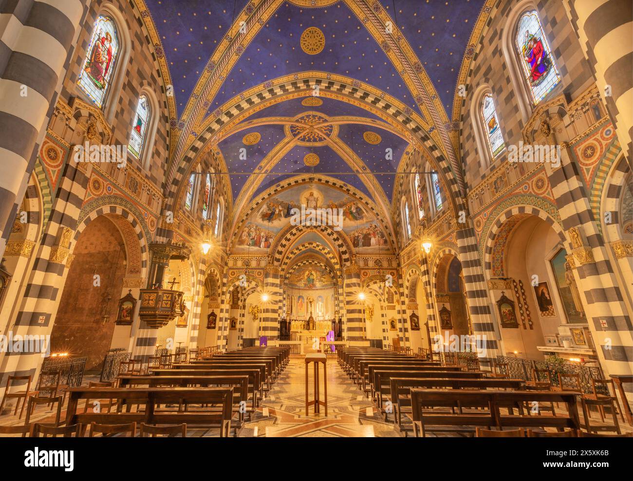 MAILAND, ITALIEN - 6. MÄRZ 2024: Die Kirche Basilica di Sant Eufemia. Stockfoto
