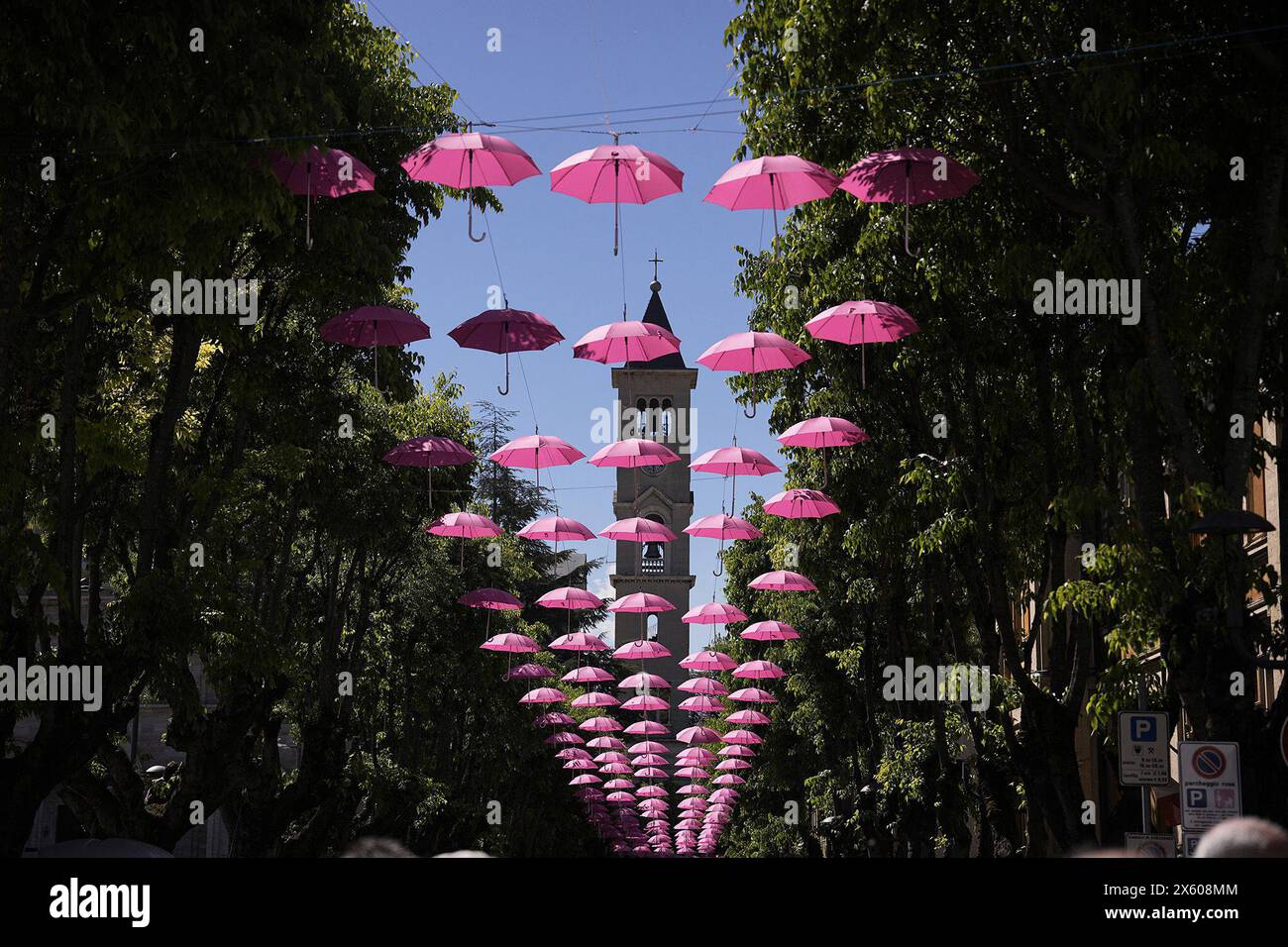 Atmosphäre vor der 9. Etappe des Giro d'Italia von Avezzano nach Neapel, 12. Mai 2024 Italien. (Foto: Marco Alpozzi/LaPresse) Stockfoto