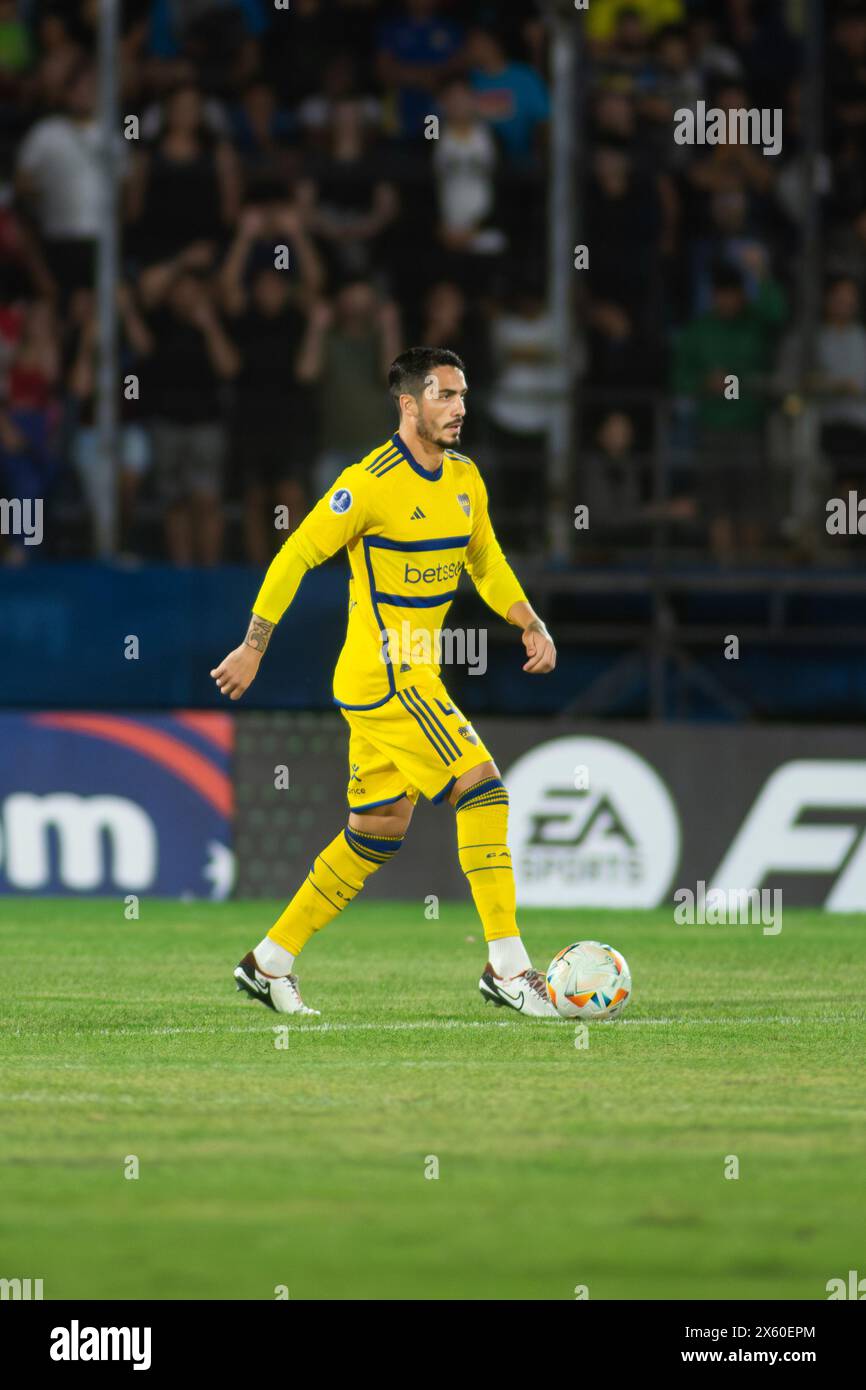 Nicolas Figal - Sportivo Trinidense (1) gegen Club Atletico Boca Juniors (2) Spiel, Phase Gruppe (Gruppe D) CONMEBOL Sudamericana 2024. Stockfoto