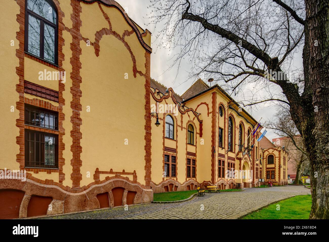 Budapest, Rathaus des XX. Bezirks, Henrik Böhm, Armin Hegedüs 1906 // Budapest, Rathaus XX. Bezirk, Henrik Böhm, Armin Hegedüs 1906 Stockfoto