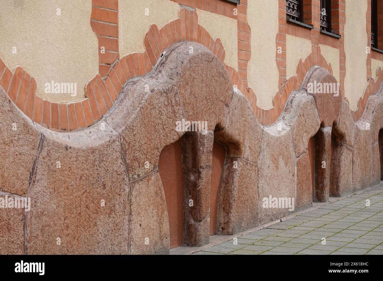 Budapest, Rathaus des XX. Bezirks, Henrik Böhm, Armin Hegedüs 1906 // Budapest, Rathaus XX. Bezirk, Henrik Böhm, Armin Hegedüs 1906 Stockfoto