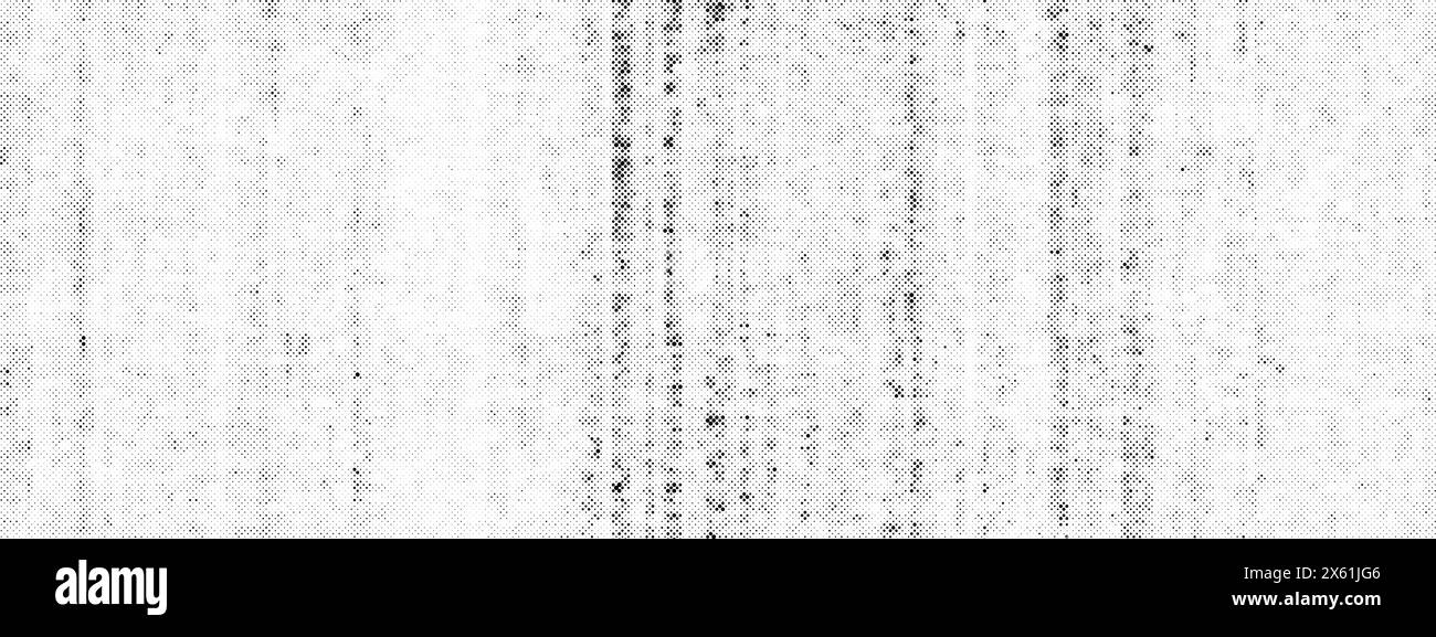 Schäbiger Hintergrund mit gepunkteter Halbtonstruktur. Gestörtes Punktmuster in Schwarzweiß. Rasterhintergrund mit Flecken und Flecken. Vektor bg. Stock Vektor Schäbiger Hintergrund mit gepunkteter Halbtonstruktur. Gestörtes Punktmuster in Schwarzweiß. Rasterhintergrund mit Flecken und Flecken. Vektor bg. Stock Vektor