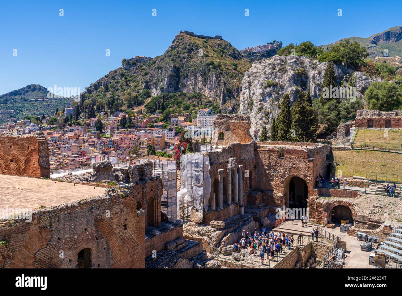 Taormina, Sizilien, Italien, Mittelmeer, Stockfoto