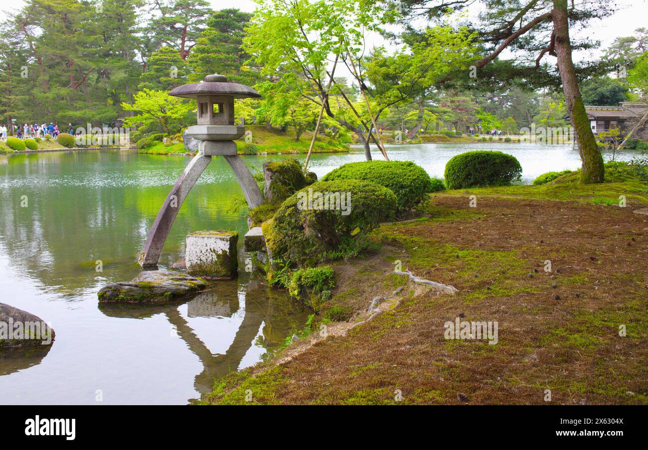 Japan, Kanazawa, Kenrokuen Garden, Stockfoto