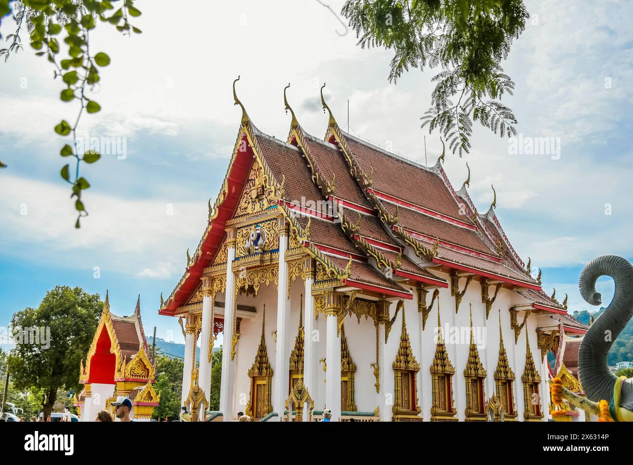 Wunderschöner buddhistischer Tempel Wat Chalong in Phuket thailand Stockfoto