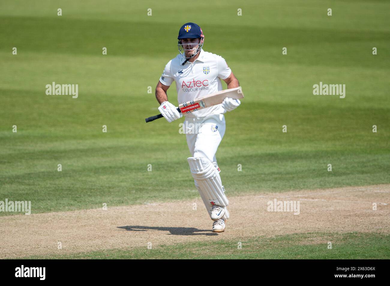 Southampton, Großbritannien, 12. Mai 2024. David Bedingham von Durham spielte während des Vitality County Championship-Spiels zwischen Hampshire und Durham im Utilita Bowl, Southampton Credit: Dave Vokes/Alamy Live News Stockfoto