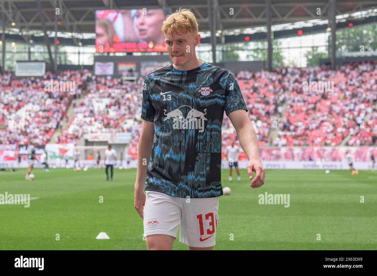 Nicolas Seiwald RasenBallsport Leipzig, 13, RB Leipzig vs Werder Bremen, 1. Bundesliga, Fussball, DFB, Bundesliga, 29, SPIELZEIT 2023/2024, RB ARENA, DFB/DFL-VORSCHRIFTEN VERBIETEN JEDE VERWENDUNG VON FOTOGRAFIEN ALS BILDSEQUENZEN UND/ODER QUASI-VIDEO, 11.05 2024, *** Nicolas Seiwald RasenBallsport Leipzig, 13 , RB Leipzig vs Werder Bremen, 1 Bundesliga, Fußball, DFB, Bundesliga, 29, STAFFEL 2023 2024, RB ARENA, DFB DFL-VORSCHRIFTEN VERBIETEN JEDE VERWENDUNG VON FOTOGRAFIEN ALS BILDSEQUENZEN UND/ODER QUASI-VIDEO, 11 05 2024, COPYRIGHT: HMBXMEDIA/UWEXKOCH Stockfoto