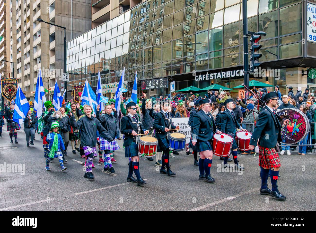 Attraktionen der St. Patrick's Day Parade Stockfoto