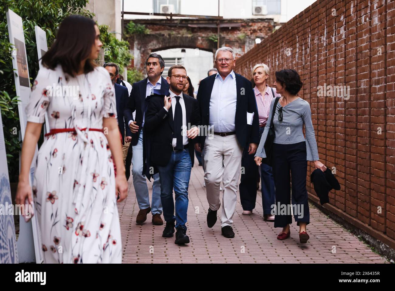 Mailand, Italien. Mai 2024. Mailand, das Treffen mit Nicolas Schmit, Kandidat für das Amt des Präsidenten der Europäischen Kommission der Europäischen Sozialistischen Partei anlässlich der Europawahlen 2024 in der humanitären Gesellschaft. Auf dem Foto: Nicolas Schmit Credit: Independent Photo Agency/Alamy Live News Stockfoto