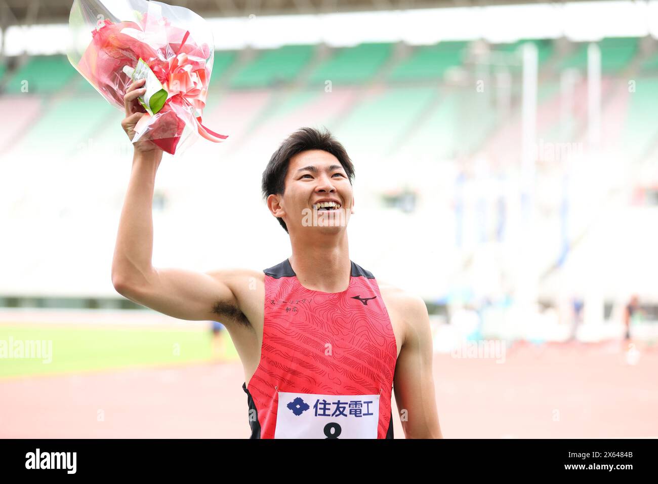 Kaito Tsutsue, 12. MAI 2024 - Athletics : Japan GP Series das 11. Michitaka Kinami Memorial trifft World Athletics Continental Tour -Bronze- 400 mH-Finale der Männer im Yanmar Stadium Nagai, Osaka, Japan. (Foto: Naoki Morita/AFLO SPORT) Stockfoto