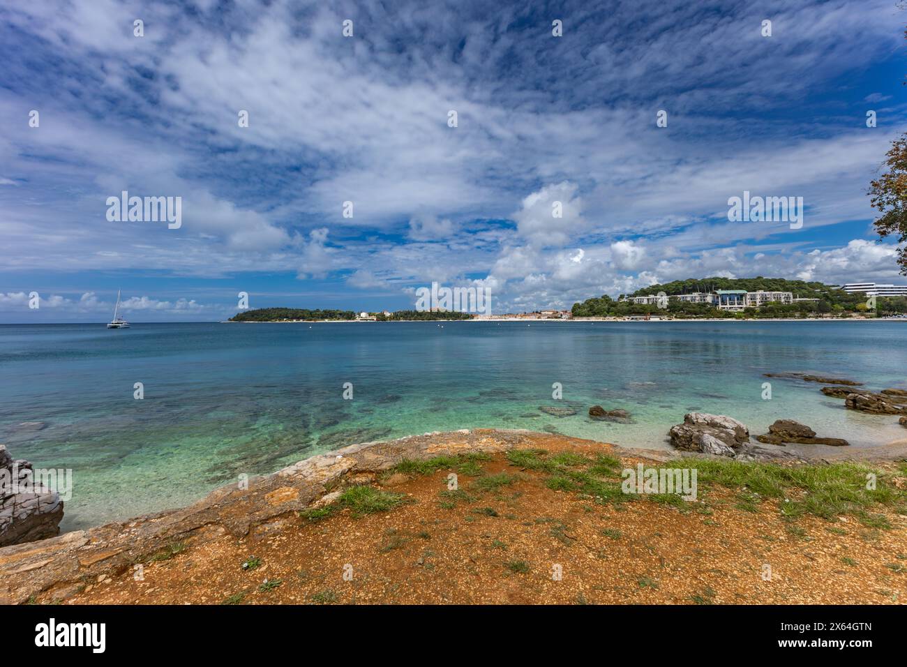 Die Erholung an der Adria, Mai-Wochenende in Kroatien, Besuch von Rovinj auf der istrischen Halbinsel Stockfoto