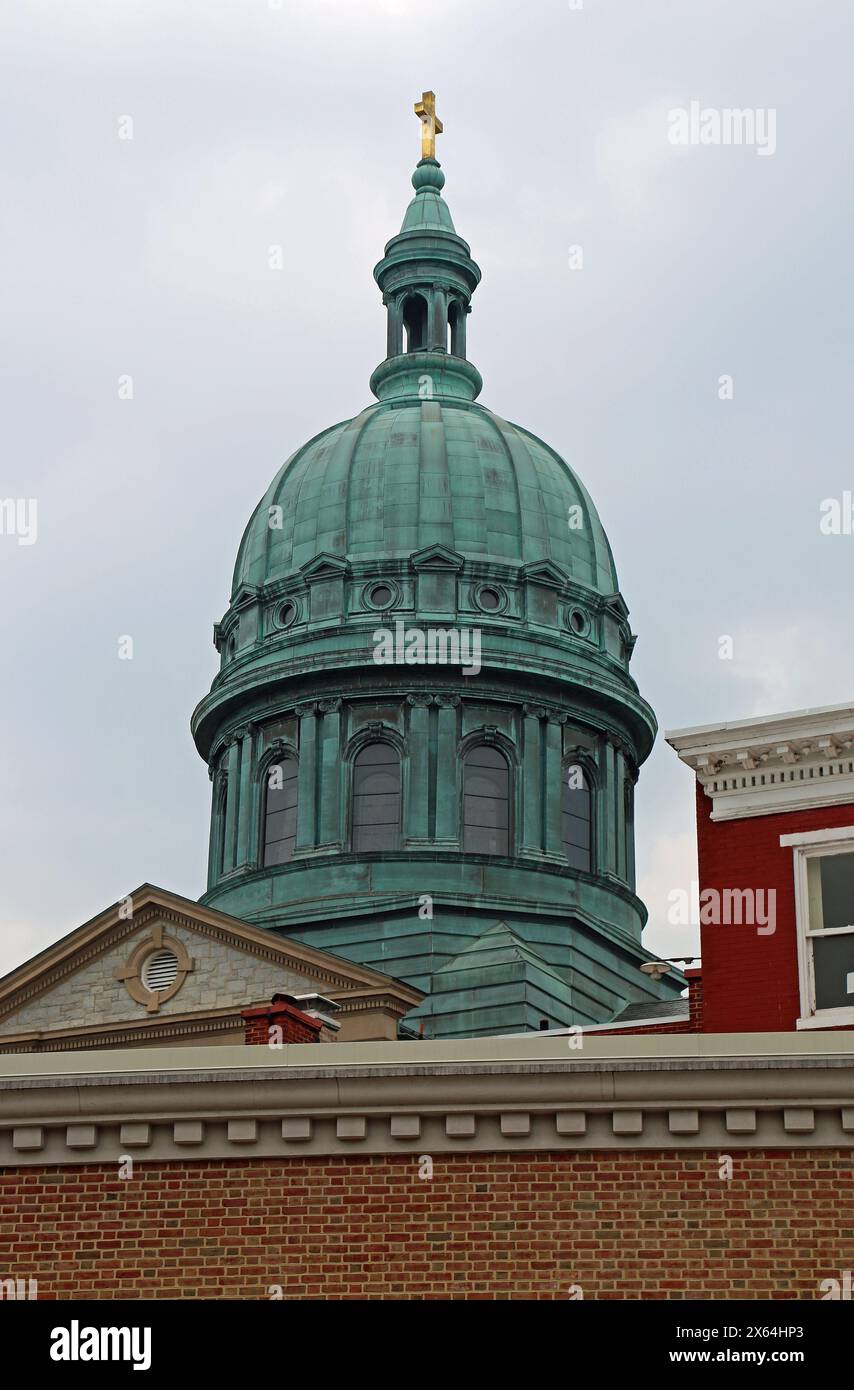 Kuppel der Saint Patrick Cathedral, Harrisburg, Pennsylvania Stockfoto