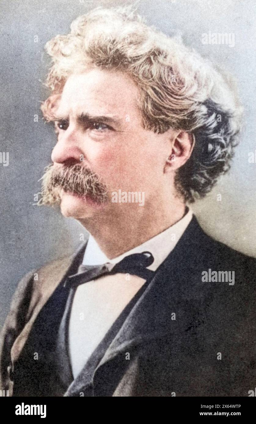 TWAIN, Mark, 30.11.1835 - 21.4,1910, US-amerikanischer Autor/Autor, Humorist, Porträt, ADDITIONAL-RIGHTS-CLEARANCE-INFO-NOT-AVAILABLE Stockfoto