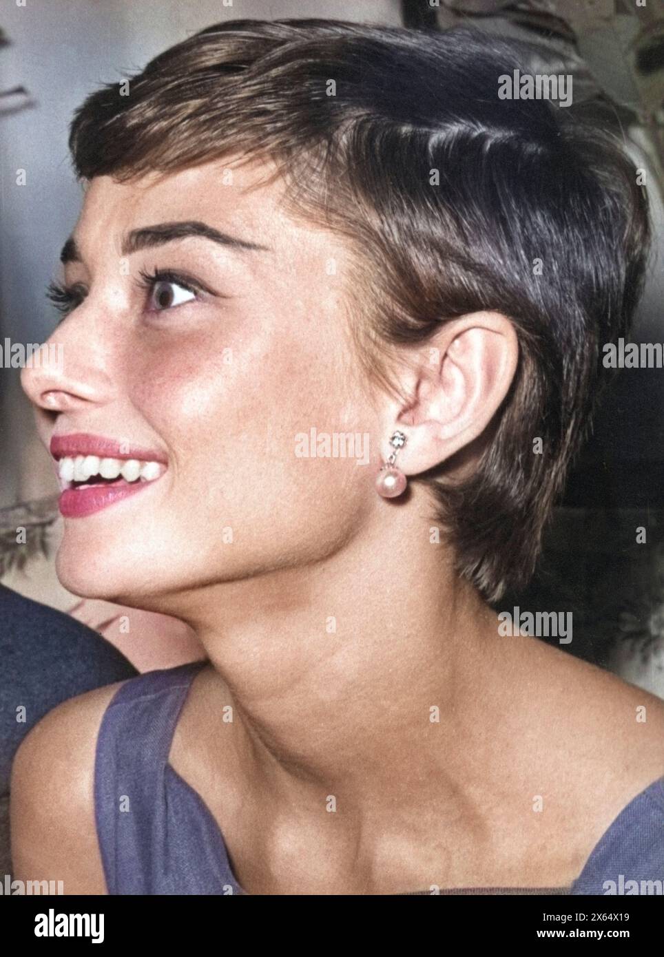 Hepburn, Audrey, 4.5.1929 - 20.1,1993, britische Schauspielerin, Porträt, 30.9,1954, ADDITIONAL-RIGHTS-CLEARANCE-INFO-NOT-AVAILABLE Stockfoto