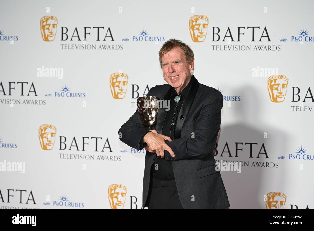 Royal Festival Hall, LONDON, ENGLAND, Großbritannien - 12. MAI 2024: Hauptdarsteller Timothy Spall - The Sixth Commandment in the Winners Room bei den BAFTA Television Awards 2024 mit P&O Cruises im Winners Room während der BAFTA Television Awards 2024 mit P&O Cruises, London, UK. Quelle: Siehe Li/Picture Capital/Alamy Live News Stockfoto