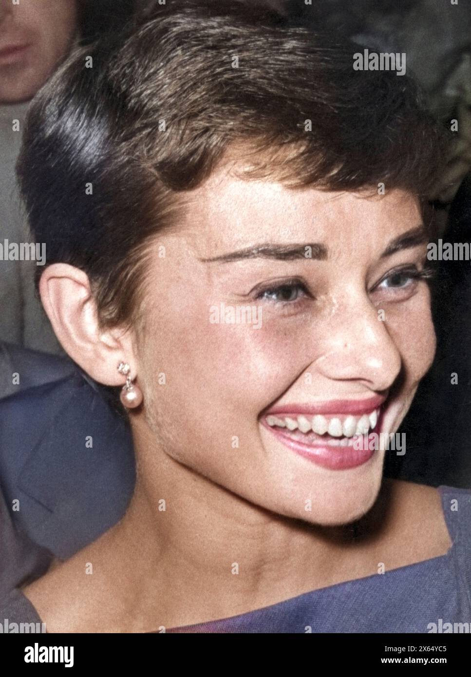 Hepburn, Audrey, 4.5.1929 - 20.1,1993, britische Schauspielerin, Porträt, 30.9,1954, ADDITIONAL-RIGHTS-CLEARANCE-INFO-NOT-AVAILABLE Stockfoto