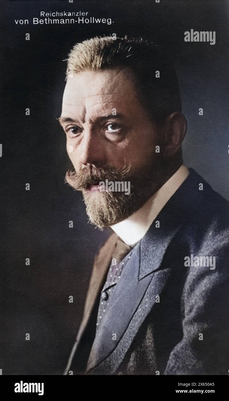 Bethmann-Hollweg, Theobald von, 22.11.1856 - 2,1.1921, deutscher Politiker, ADDITIONAL-RIGHTS-CLEARANCE-INFO-NOT-AVAILABLE Stockfoto