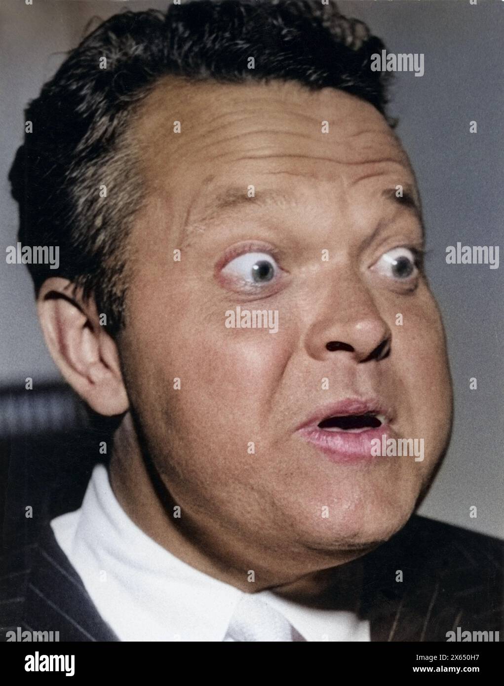 Welles, Orson, 6.5.1915 - 10.10.1985, amerikanischer Schauspieler und Regisseur, Porträt, 1950er Jahre, ADDITIONAL-RIGHTS-CLEARANCE-INFO-NOT-AVAILABLE Stockfoto