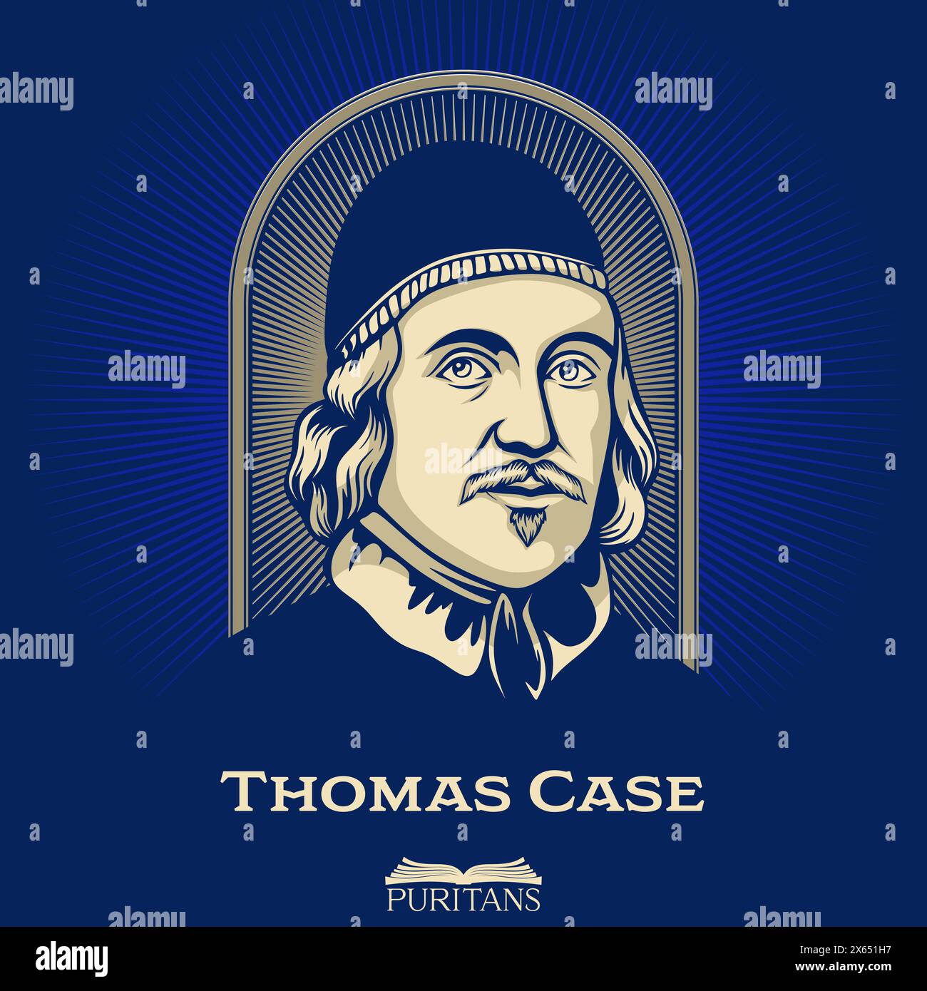 Großartige Puritaner. Thomas Case (1598–1682) war ein englischer Geistlicher presbyterianischer Glaubensrichtungen und Mitglied der Westminster Assembly Stock Vektor