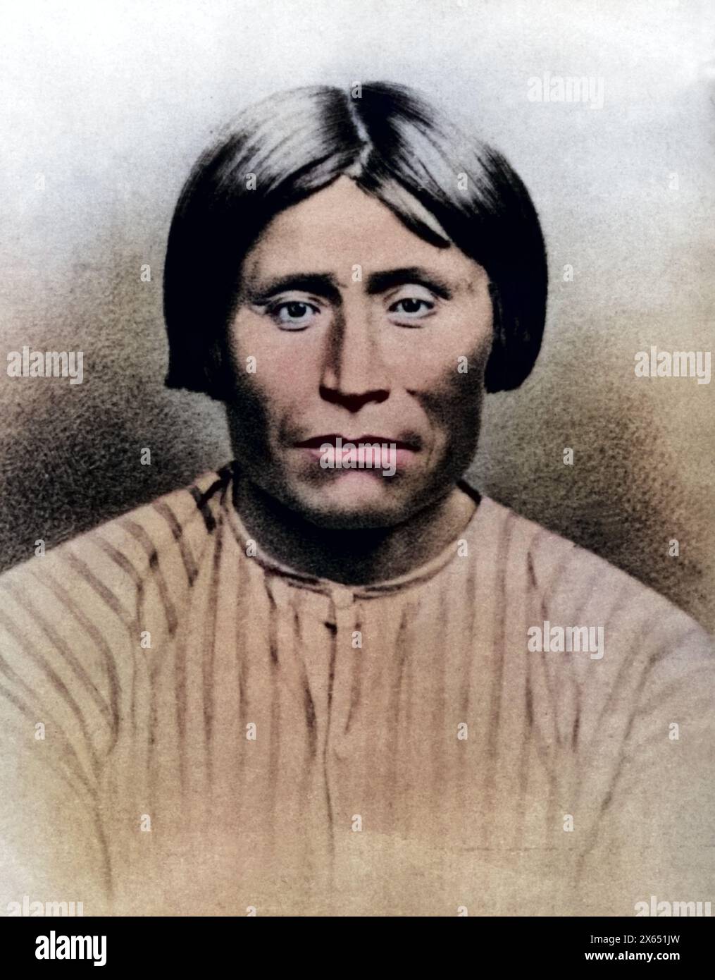 Captain Jack (Kintpuash), ca. 1837–3.10.1873, Häuptling des Indianer-Modoc-Stammes (Maotokni), ADDITIONAL-RIGHTS-CLEARANCE-INFO-NOT-AVAILABLE Stockfoto