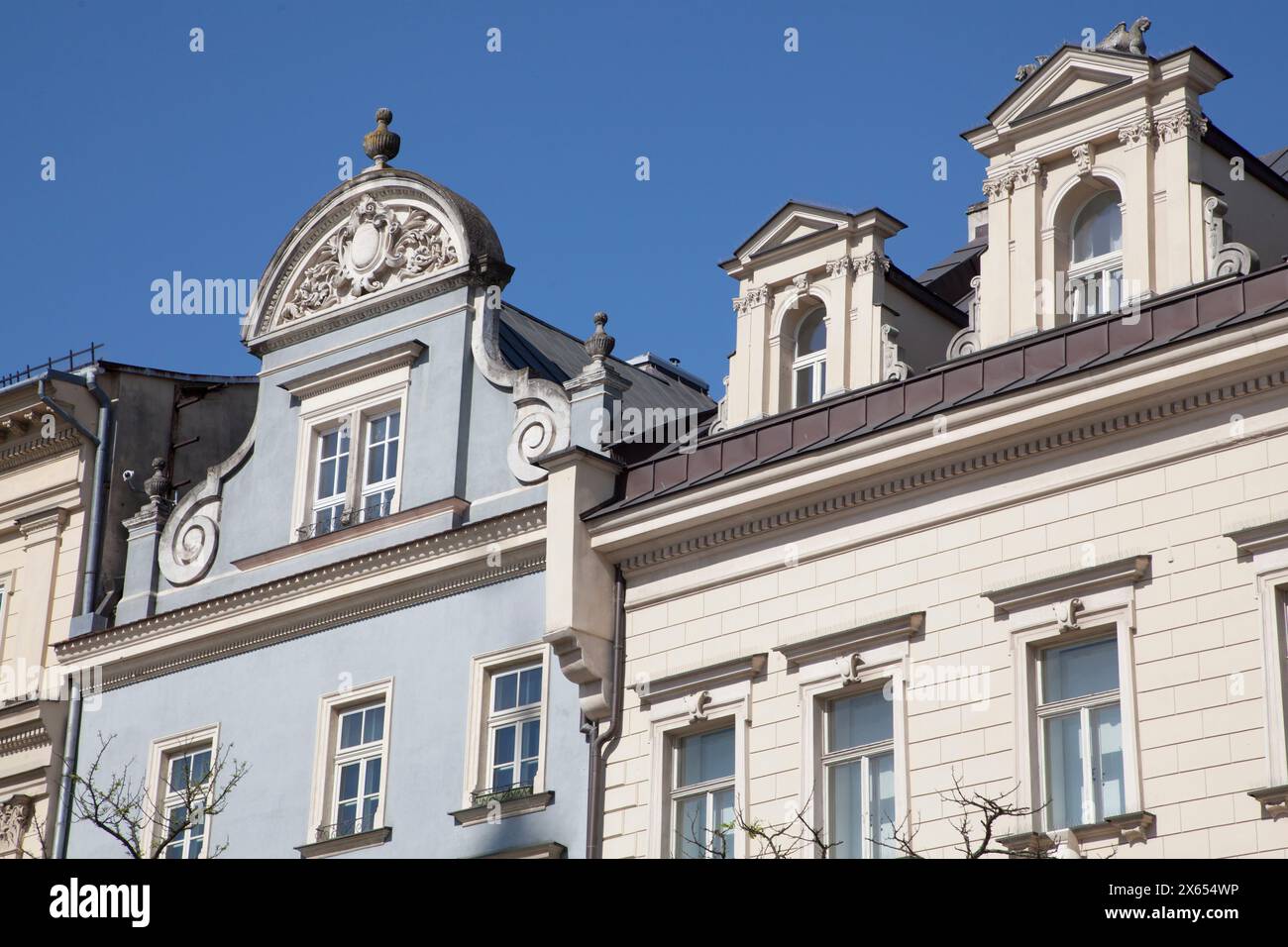 Gebäude in Krakaus Altstadt Stockfoto