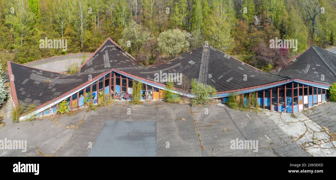 Pavillons des Zentrums für technischen Fortschritt in Kattowitz, Schlesien, Polen Stockfoto Pavillons des Zentrums für technischen Fortschritt in Kattowitz, Schlesien, Polen Stockfoto