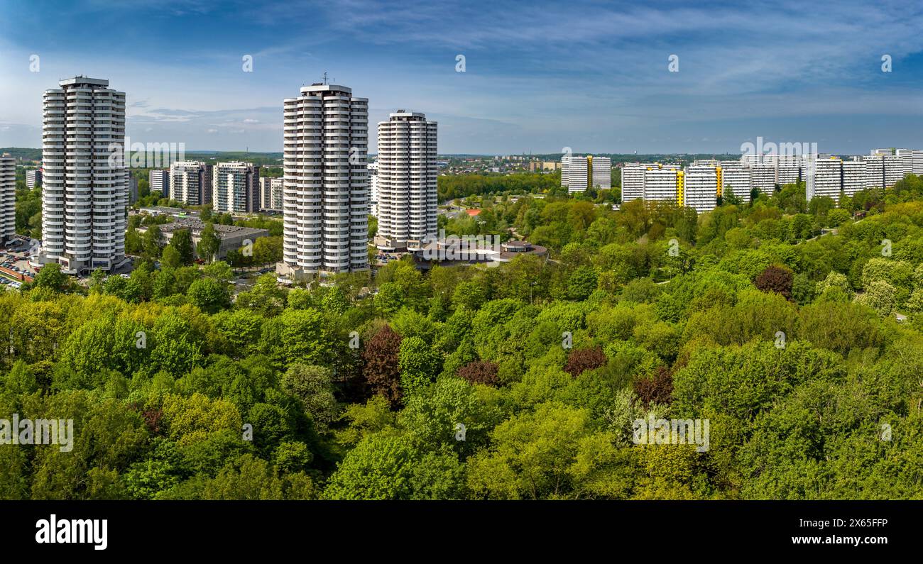 Osiedle Tysiaclecia, Millennial Housing Estate, Kattowitz, Polen Stockfoto