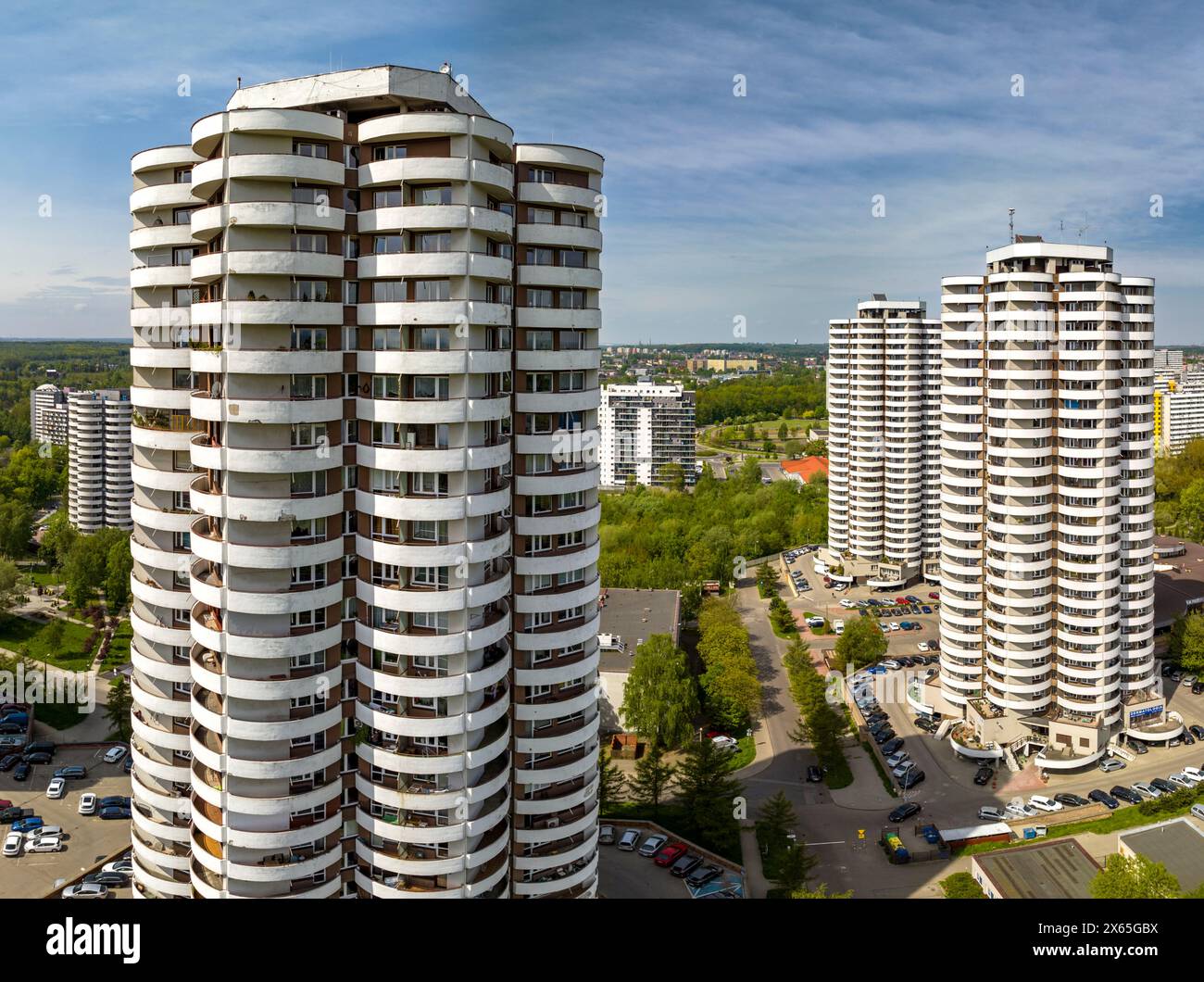Osiedle Tysiaclecia, Millennial Housing Estate, Kattowitz, Polen Stockfoto