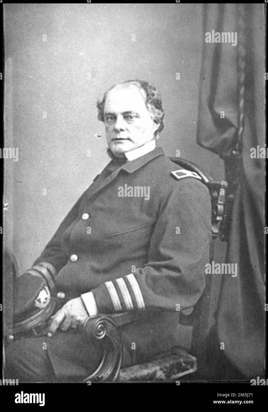 Porträt von Captain John Rodgers, Offizier der Federal Navy (Commodore vom 17. Juni 1863), Bürgerkriegsfotos 1861-1865 Stockfoto