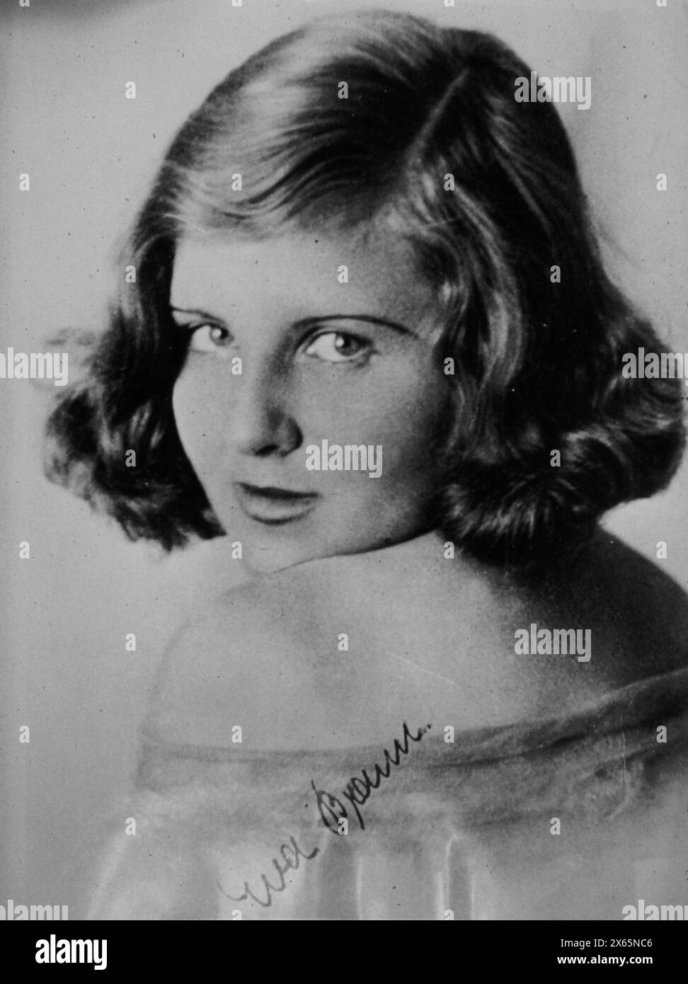 Deutsche Geliebte von Adolph Hitler Eva Braun, 1930er Jahre Stockfoto