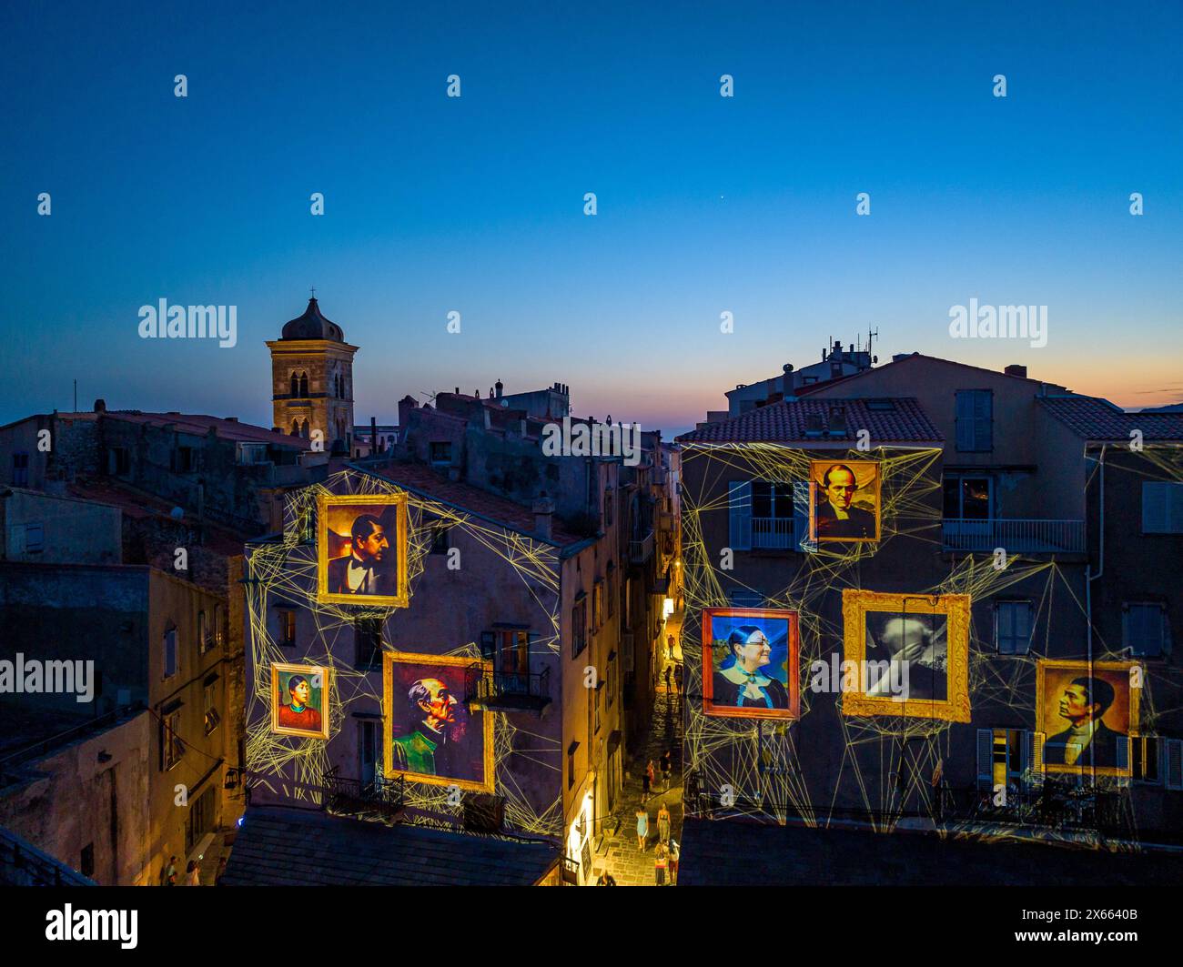 FRANKREICH, CORSE-DU-SUD(2A) BONIFACIO, FESTI LUMI Stockfoto