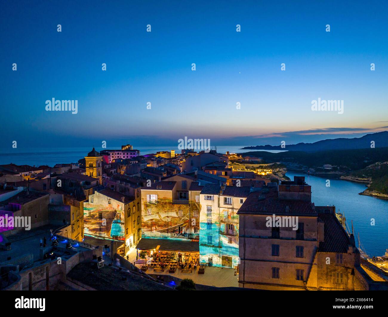 FRANKREICH, CORSE-DU-SUD(2A) BONIFACIO, FESTI LUMI Stockfoto