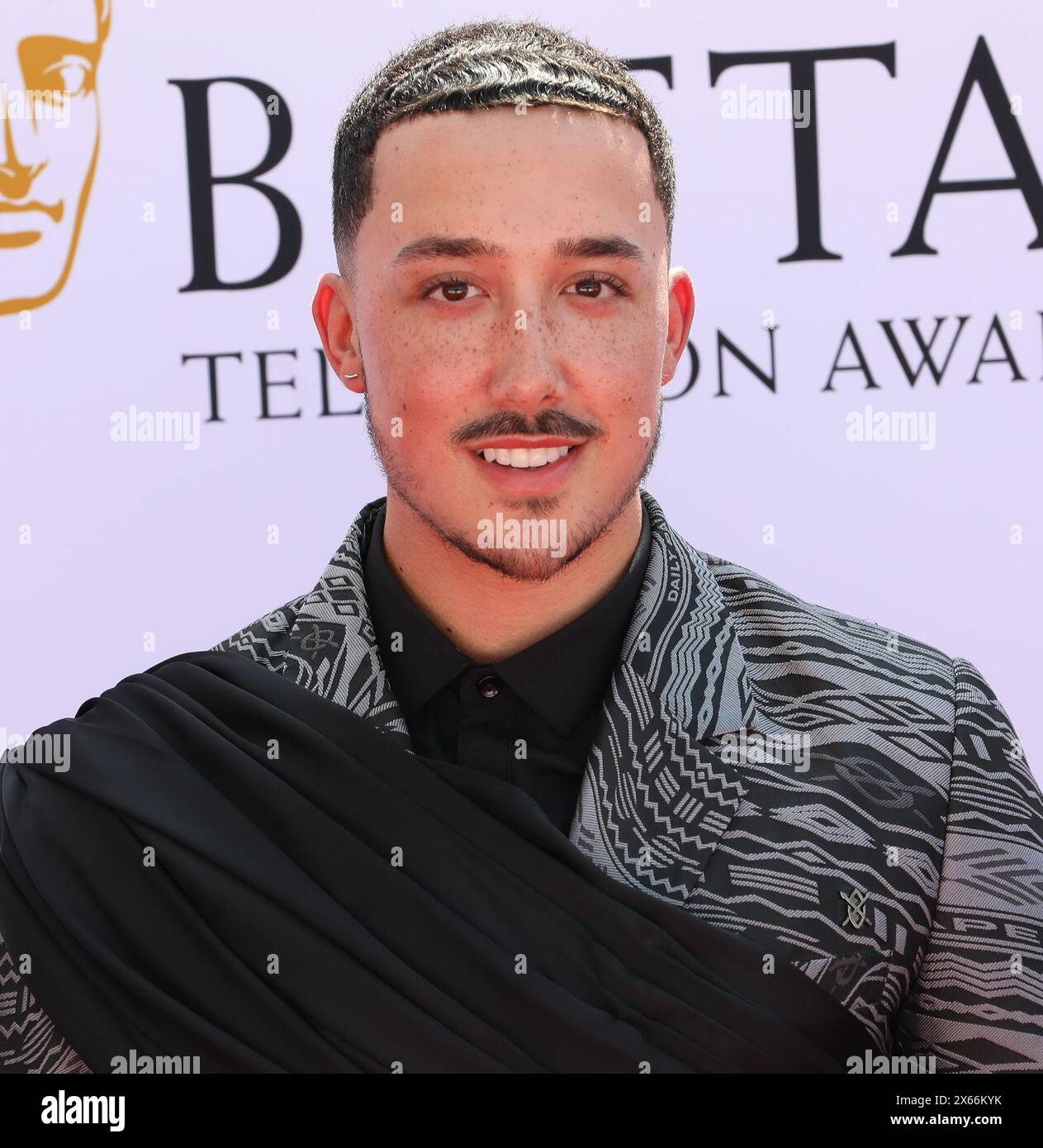 Kyron Hamilton nimmt an den BAFTA TV Awards mit P&O Cruises 2024 in der Royal Festival Hall in London Teil. Stockfoto