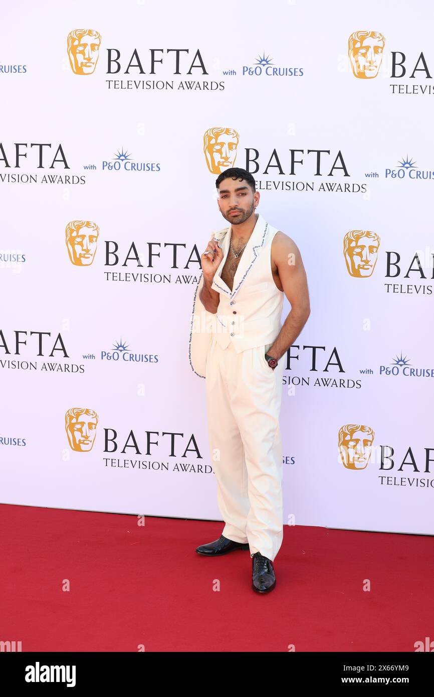 Mawaan Rizwan nimmt an den BAFTA TV Awards mit P&O Cruises 2024 in der Royal Festival Hall in London Teil. Stockfoto