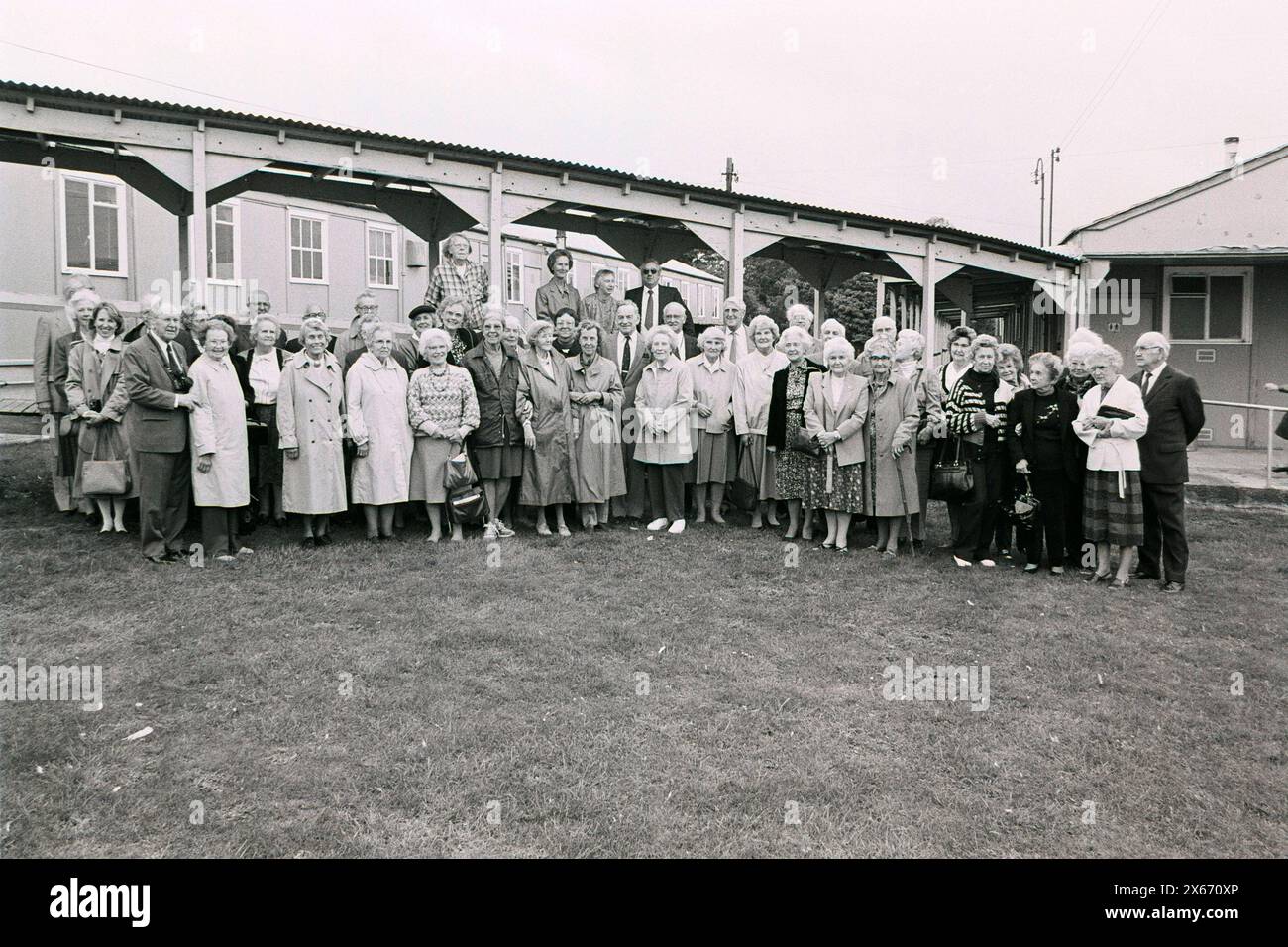 Common Cold Unit, Harvard Hospital. Salisbury Wiltshire Großbritannien. Letzte Tage vor dem Abriss 1990. Stockfoto