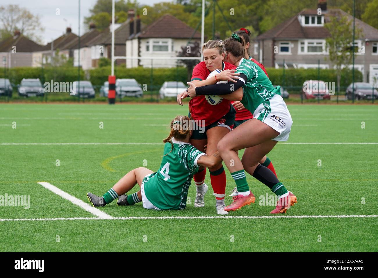 Hannah Jones, Wales Rugby League gegen Irland Stockfoto