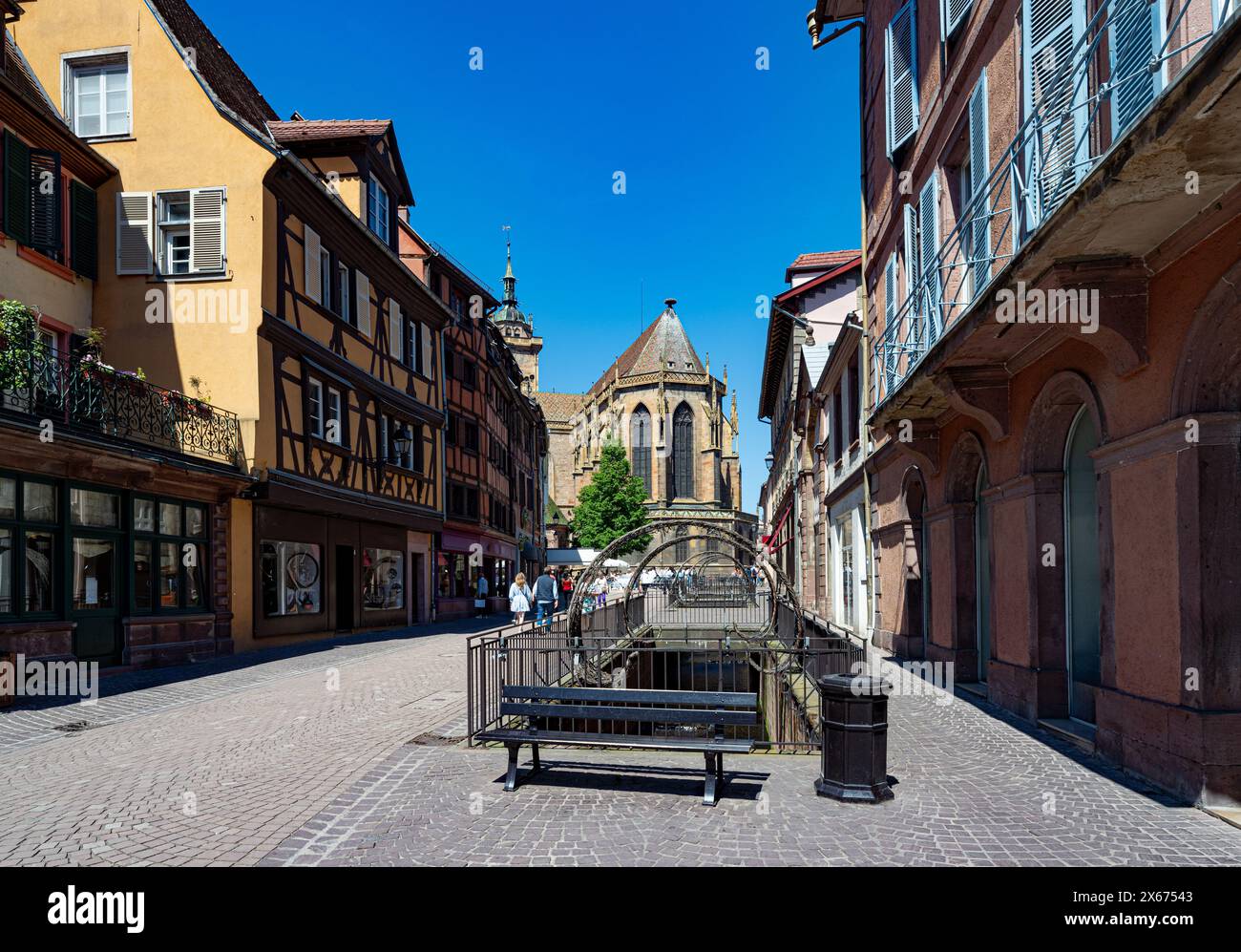 Die wunderschöne Altstadt von Colmar. Elsass, Frankreich, Europa Stockfoto