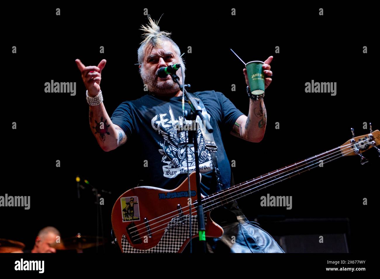 Mailand, Italien. Mai 2024. FAT Mike von der Punk-Rock-Band NOFX tritt am 12. Mai 2024 live im Carroponte in Mailand auf, um die letzten italienischen Shows ihrer Karriere zu erleben. (Foto: Mairo Cinquetti/NurPhoto) Credit: NurPhoto SRL/Alamy Live News Stockfoto